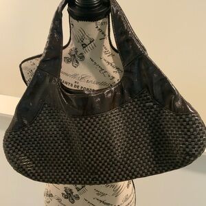 HOBO Black Woven Shoulder Bag